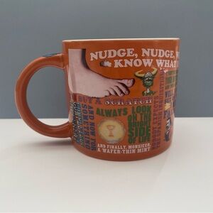 New Monty Python Movie Quote Ceramic Coffee Mug Orange Unemployed Philosophers